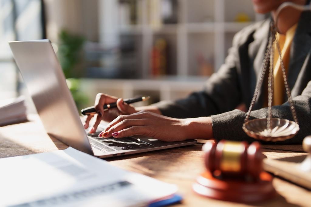 Attorney working on family law case